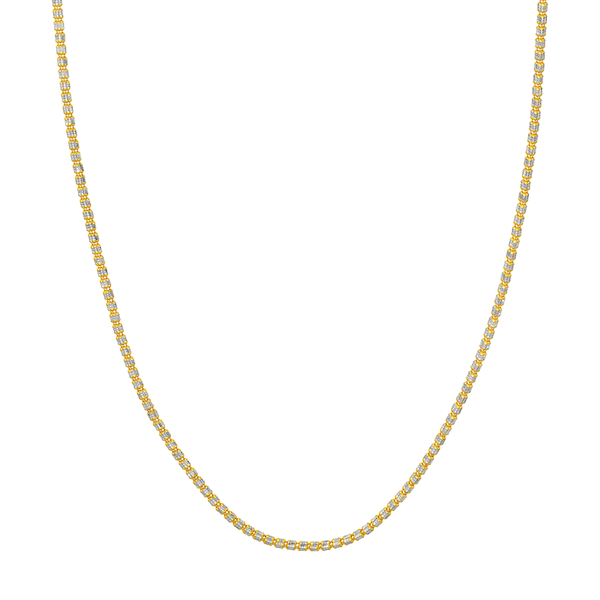 18 Inch 10KT Two Tone Gold Diamond Cut Necklace Whidby Jewelers Madison, GA