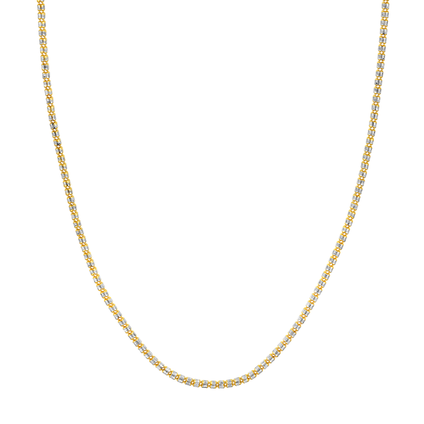 16 Inch 10KT Two Tone Gold Diamond Cut Necklace Whidby Jewelers Madison, GA