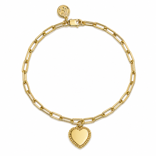 Yellow 14 Karat Gold Heart Bracelet Whidby Jewelers Madison, GA