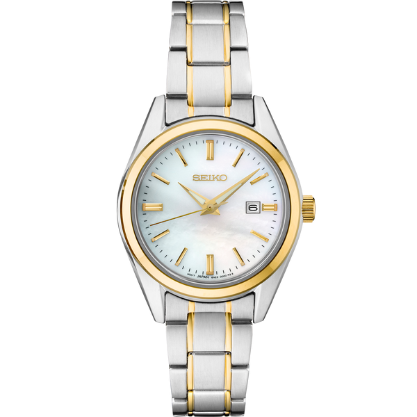 Lady's Two Tone Stainless Steel Essentials Quartz Seiko Watch Whidby Jewelers Madison, GA