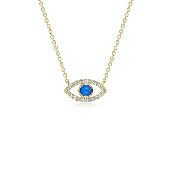 Yellow 14Kt Gold Over Sterling Eye Necklace Whidby Jewelers Madison, GA