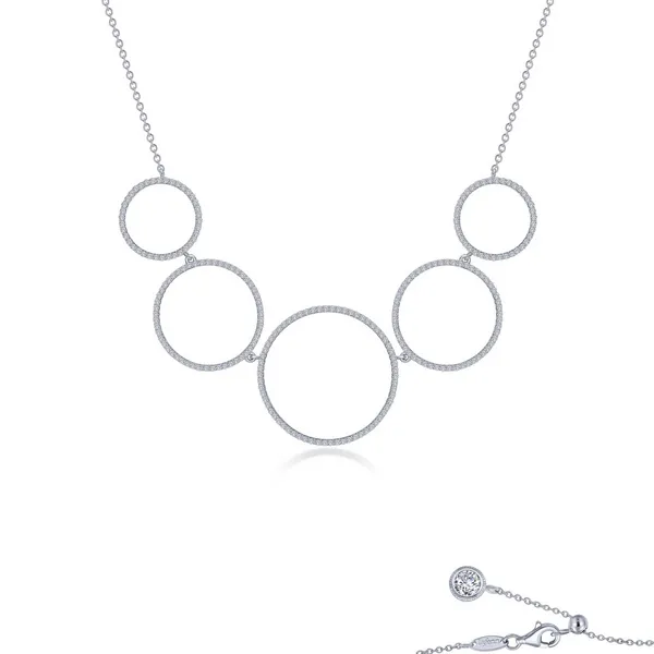 Pave Circle Necklace With Lab Created Gemstones Whidby Jewelers Madison, GA