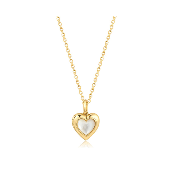 14Kt Gold Over Sterling Silver Heart Locket Necklace Whidby Jewelers Madison, GA