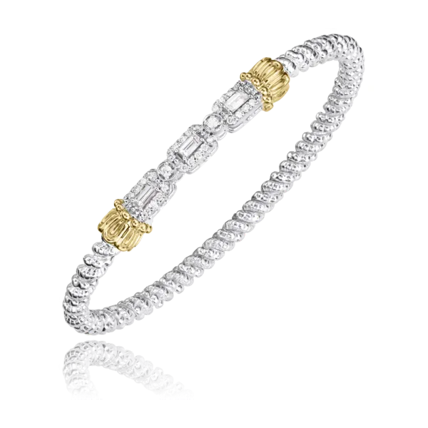 Two Tone Sterling & 14Kt Diamond Bracelet Whidby Jewelers Madison, GA