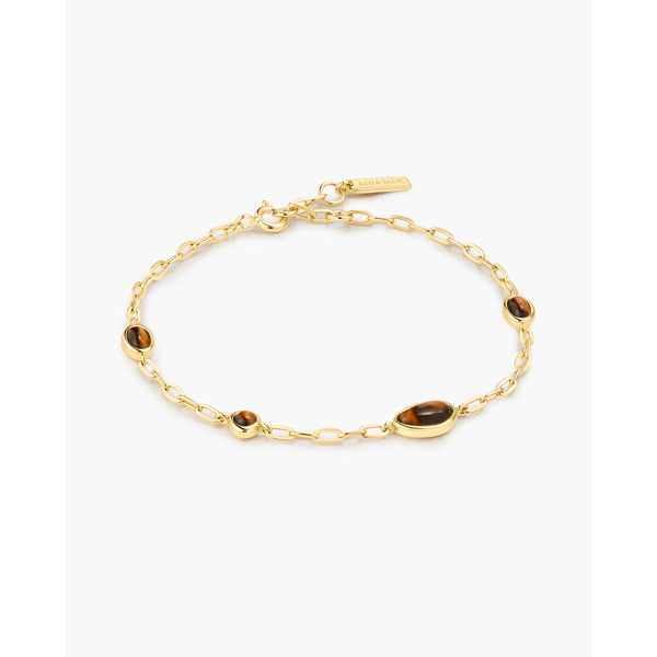 14kt Gold Over Sterling Silver Tiger's Eye Bracelet Whidby Jewelers Madison, GA