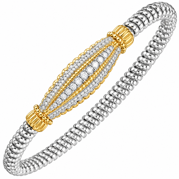 Lady’s 4mm VAHAN Two-Tone Diamond Closed Bracelet Whidby Jewelers Madison, GA