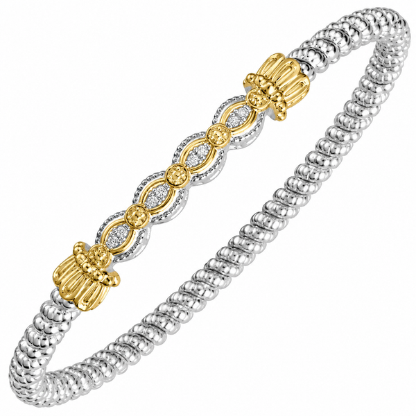 Lady’s 3mm VAHAN Two-Tone Diamond Closed Bracelet Whidby Jewelers Madison, GA