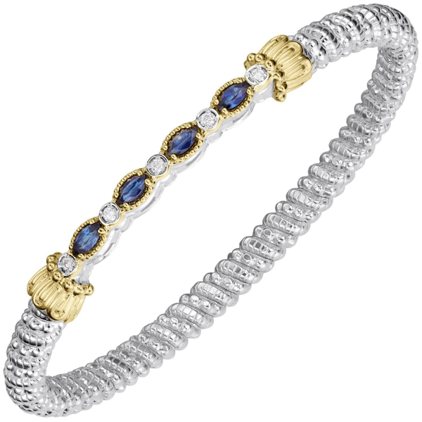 Lady’s 4mm Closed VAHAN Marquise Sapphire & Diamond Bracelet Whidby Jewelers Madison, GA
