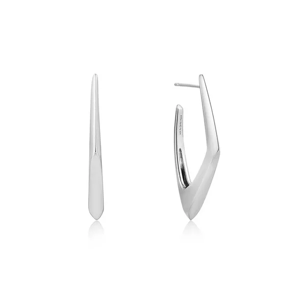 Lady's White Sterling Silver Polished Punk Earrings Whidby Jewelers Madison, GA