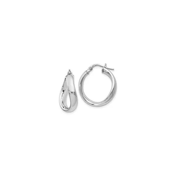 Lady's Sterling Silver Twisted Hoop Earrings Whidby Jewelers Madison, GA