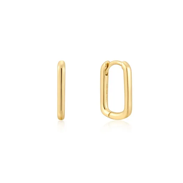 Ladys Yellow 14 Kt Gold Over Sterling Small Hoop Earrings