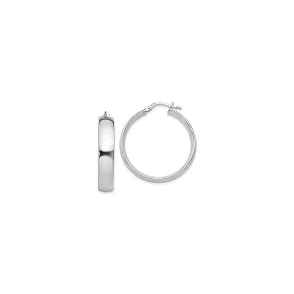 Lady's Sterling Silver Medium Hoop Earrings Whidby Jewelers Madison, GA