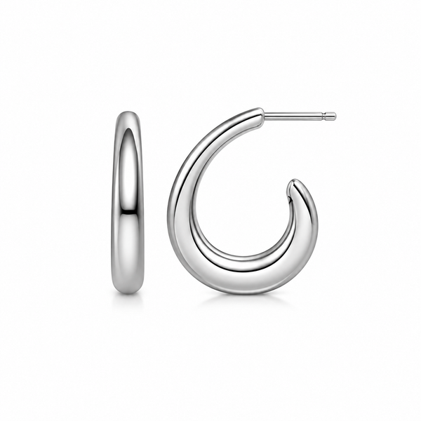 Sterling Silver Modern Teardrop Hoop Earrings Whidby Jewelers Madison, GA