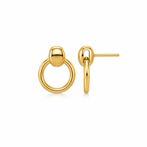14Kt Gold Over Sterling Silver Circle Drop Earrings Whidby Jewelers Madison, GA