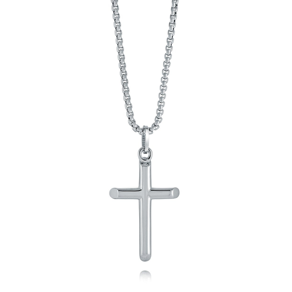 Men’s Stainless Steel Cross Necklace – 22 Inch Whidby Jewelers Madison, GA