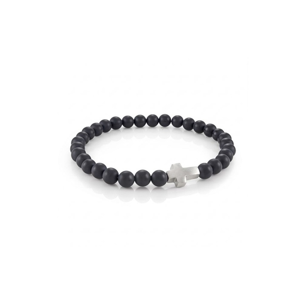 Men’s Black Bead Cross Bracelet Whidby Jewelers Madison, GA