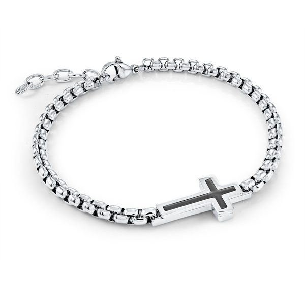 Men’s Stainless Steel Cross Bracelet Whidby Jewelers Madison, GA