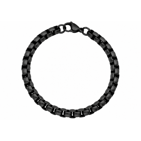 Men’s 5.5mm Black Stainless Steel Box Bracelet Whidby Jewelers Madison, GA
