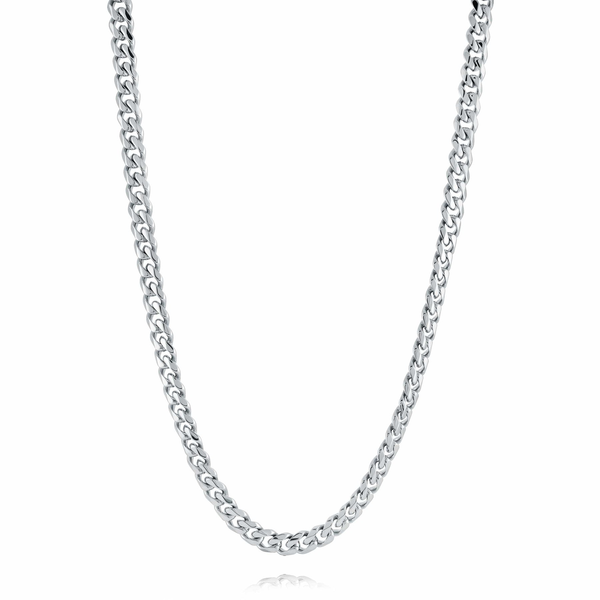Men’s 6mm Stainless Steel Curb Chain 24