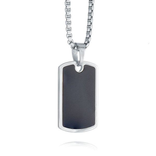 Men’s Stainless Steel Dog Tag Necklace 22 Inch Whidby Jewelers Madison, GA
