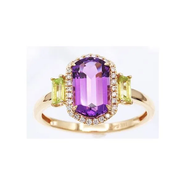 Amethyst and peridot 3-stone ring William Jeffrey's, Ltd. Mechanicsville, VA