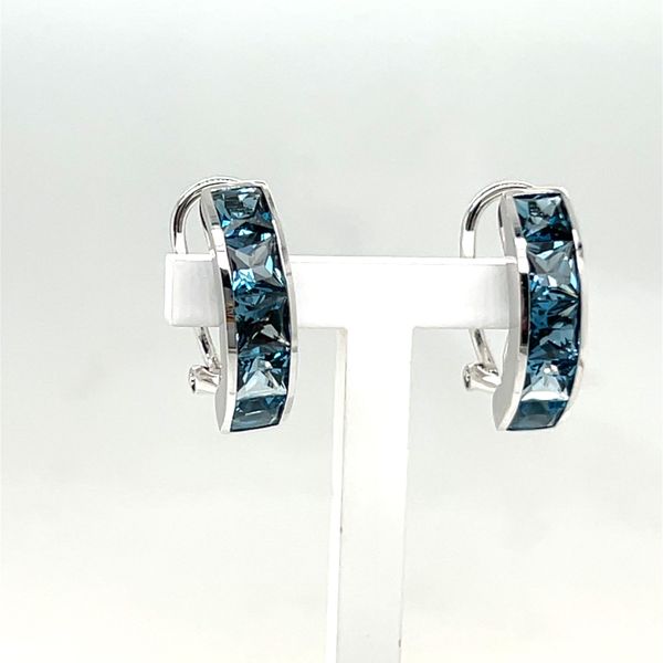 14K White Gold Blue Topaz Earrings William Jeffrey's, Ltd. Mechanicsville, VA