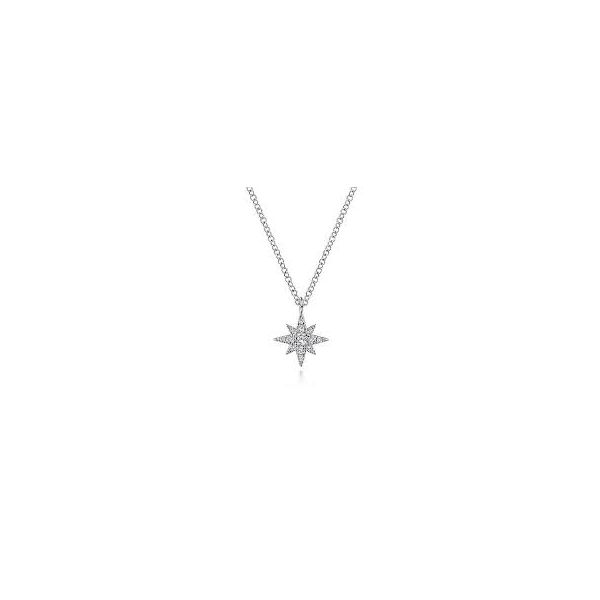 14K White Gold Diamond Pave Star Pendant Necklace William Jeffrey's, Ltd. Mechanicsville, VA