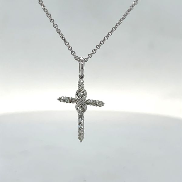14K White Gold Diamond Cross Pendant William Jeffrey's, Ltd. Mechanicsville, VA
