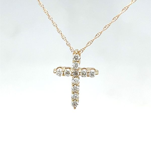 14k yellow gold diamond cross pendant William Jeffrey's, Ltd. Mechanicsville, VA