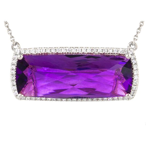 Amethyst and diamond fixed pendant William Jeffrey's, Ltd. Mechanicsville, VA