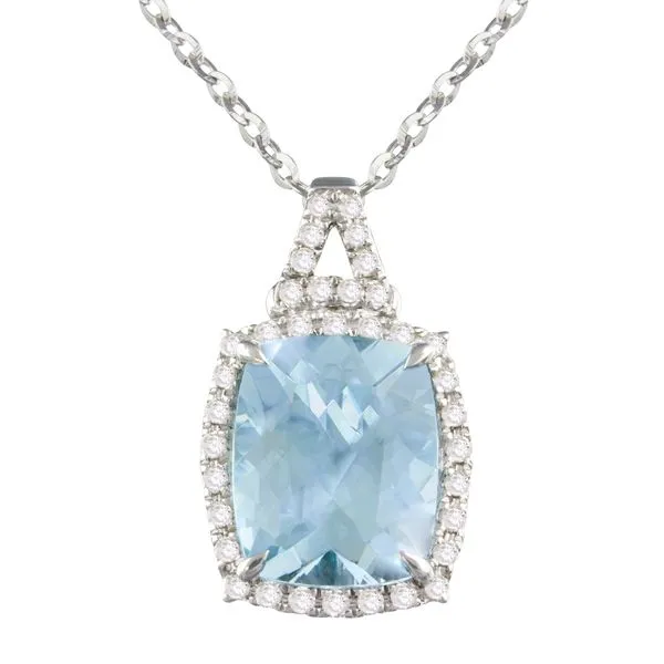 Natural aquamarine and diamond pendant William Jeffrey's, Ltd. Mechanicsville, VA