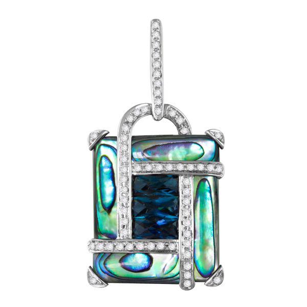 Diamond and Blue Topaz Pendant William Jeffrey's, Ltd. Mechanicsville, VA