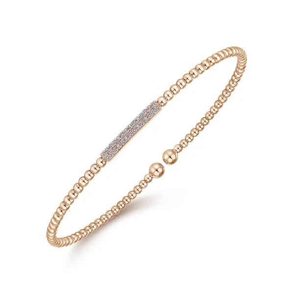 14K Rose Gold Bujukan Cuff Bracelet with Diamonds in size 6.25 William Jeffrey's, Ltd. Mechanicsville, VA