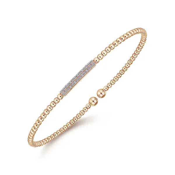14K Rose Gold Bujukan Cuff Bracelet with Diamonds in size 6.25 William Jeffrey's, Ltd. Mechanicsville, VA
