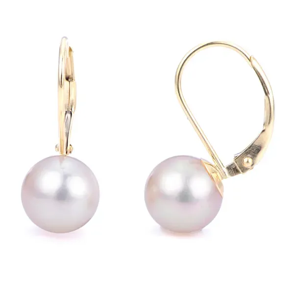 14K 8mm Leverback Fresh Water Pearl Earrings William Jeffrey's, Ltd. Mechanicsville, VA