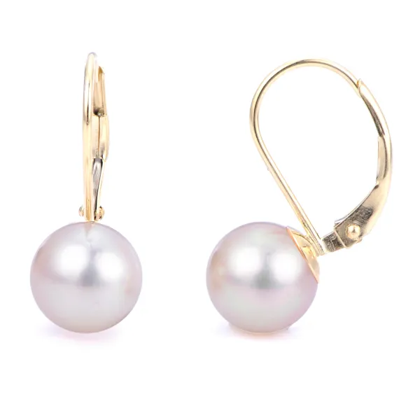 14K 8mm Leverback Fresh Water Pearl Earrings William Jeffrey's, Ltd. Mechanicsville, VA