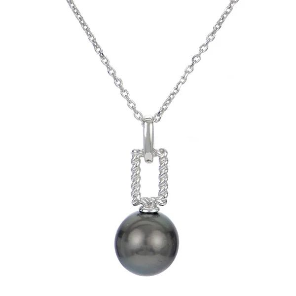 Silver Tahitian Pearl Twisted Pendant William Jeffrey's, Ltd. Mechanicsville, VA