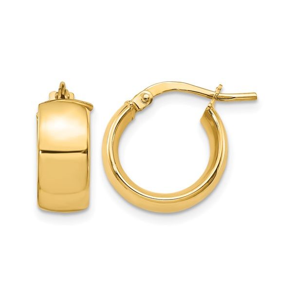 14K Yellow Gold High Polish Hoop Earrings William Jeffrey's, Ltd. Mechanicsville, VA