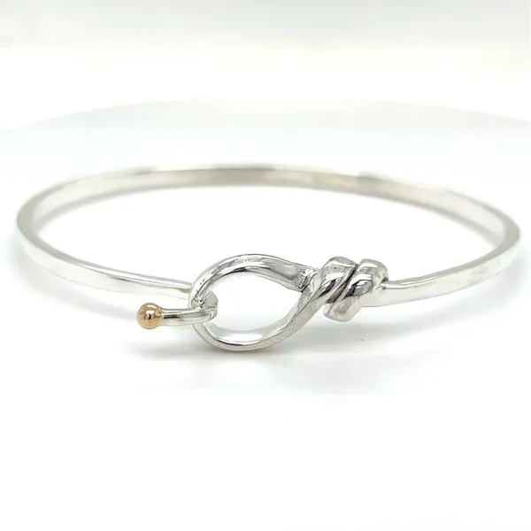 Handmade silver hook-and-eye bracelet with 14K gold accent William Jeffrey's, Ltd. Mechanicsville, VA