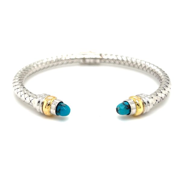 Sterling Silver Traversa Spring Cuff Bracelet with Turquoise William Jeffrey's, Ltd. Mechanicsville, VA