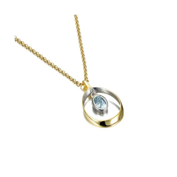 Blue topaz 18k gold vermeil silver pendant William Jeffrey's, Ltd. Mechanicsville, VA