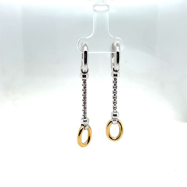 Sterling Silver and 18K Yellow Gold Chain Earrings William Jeffrey's, Ltd. Mechanicsville, VA