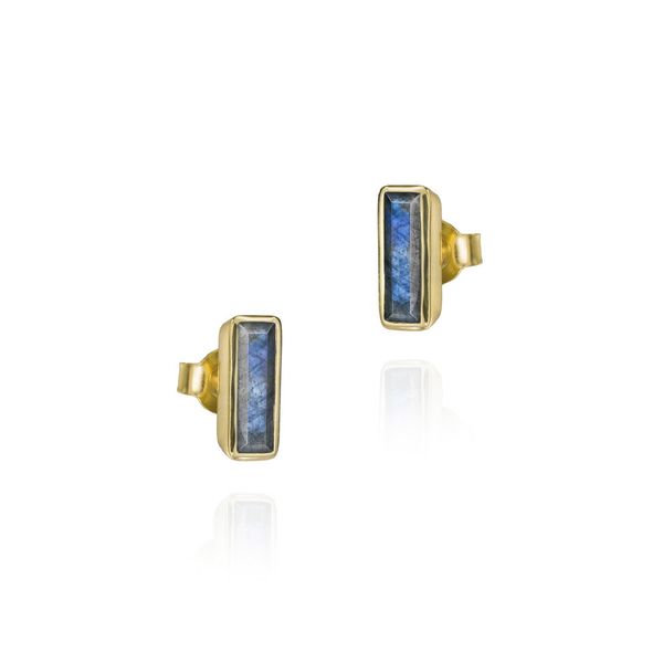 Earring with labradorite in sterling silver with 18k gold vermeil William Jeffrey's, Ltd. Mechanicsville, VA
