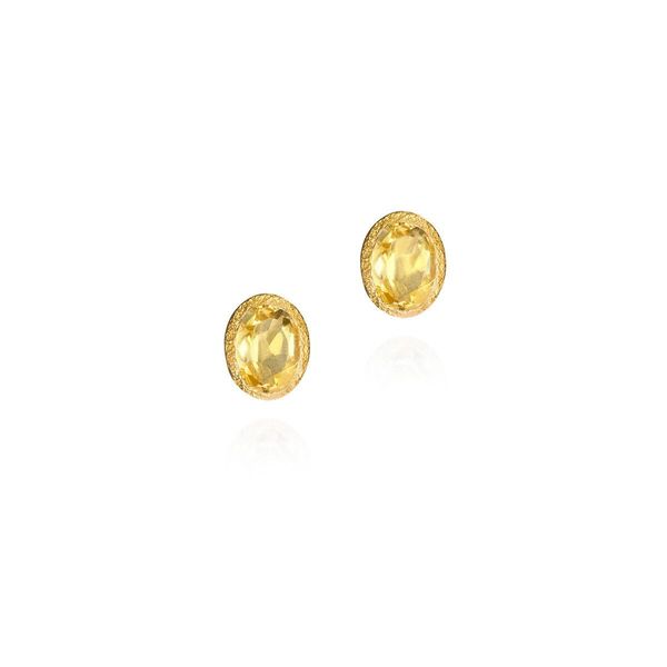 Citrine stud earrings in sterling silver with 18k gold vermeil William Jeffrey's, Ltd. Mechanicsville, VA