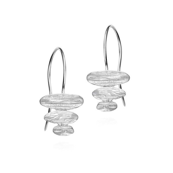 Hook earrings with multiple organic shapes in sterling silver 925 William Jeffrey's, Ltd. Mechanicsville, VA