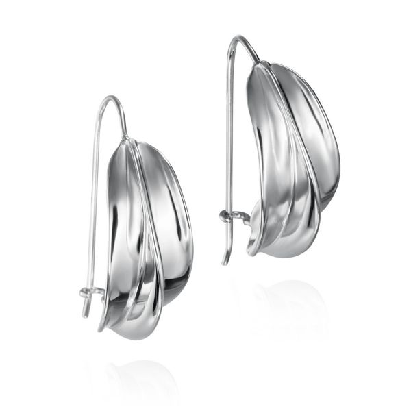 Wavy hook earrings in sterling silver 925 William Jeffrey's, Ltd. Mechanicsville, VA