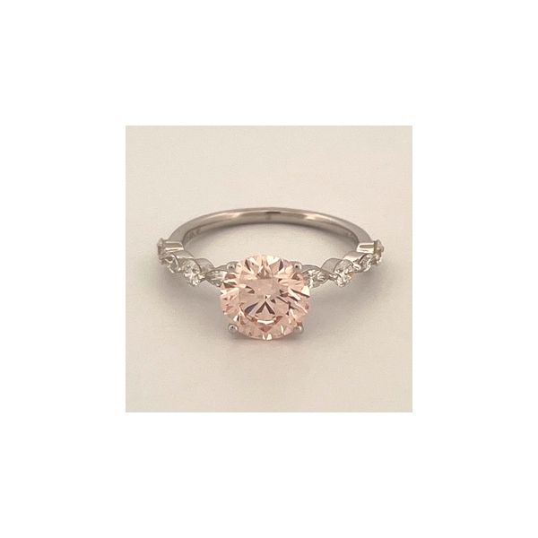 Pink Lab Grown Diamond Engagement Ring Woelk's House of Diamonds Russell, KS
