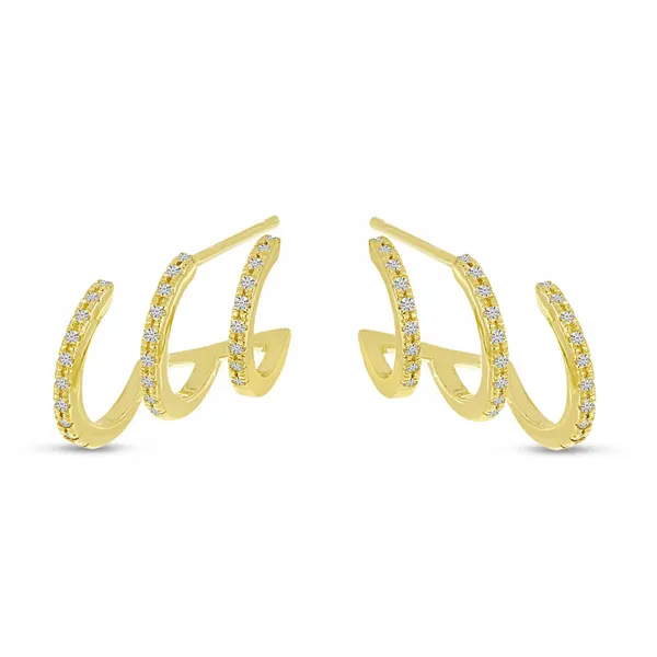 Triple Diamonds Earrings Woelk's House of Diamonds Russell, KS