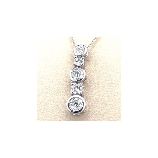 White 10 Karat Journey Lab Grown Diamond Pendant Woelk's House of Diamonds Russell, KS