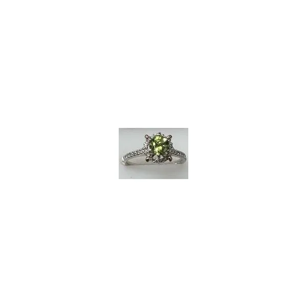 Lady's White 14 Karat Peridot Ring Woelk's House of Diamonds Russell, KS